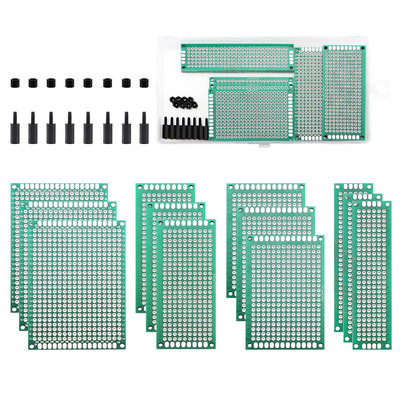 20 STCK. PCB-Board-Kits, einschließlich 12 STCK. doppelseitige Leiterplatte Prototyp Schaltung 8