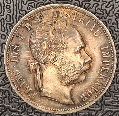 1884 Austria 1 Florin **Incredibly Beautiful Toned Example**