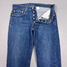 Vintage Levis 501 Jeans Mens 32x34 Blue Y2K Button Fly Denim Pant Faded Original