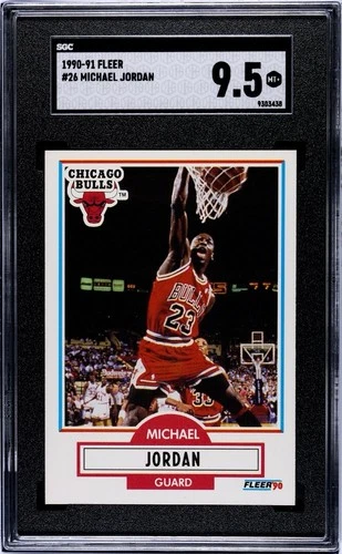 1990 Fleer Michael Jordan, SGC 9.5 MINT+ Beautiful Card! HOF, GOAT 🏀🔥🐐