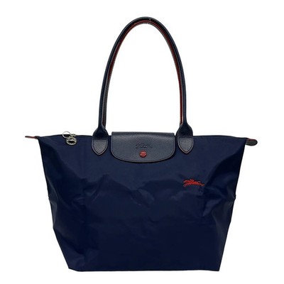 LONGCHAMP ショルダーバッグ ブルー レッド LONGCHAMP Le Pliage Club Navy Red Nylon Leather Shoulder Bag | eBay