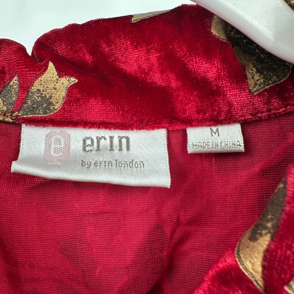 Chaqueta de terciopelo barroco para mujer talla M rojo dorado floral brocado vacaciones vintage glamour Foto 3 de 4