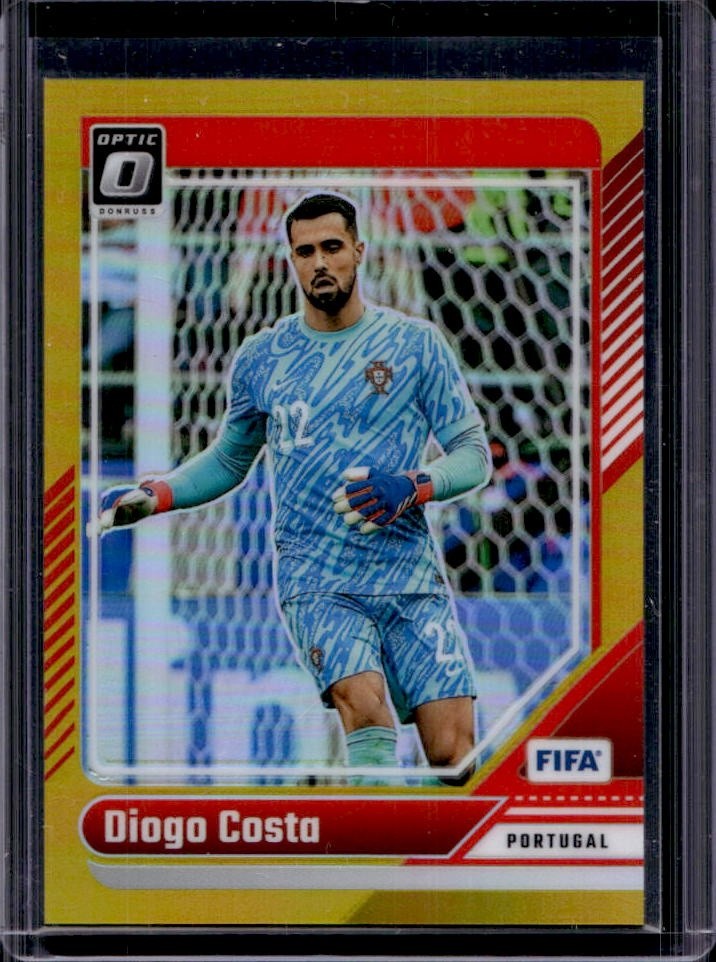 2024-25 Panini Donruss Diogo Costa Optic Gold #/10 Portugal view 1