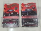 Lot 2 Hot Wheels RLC 1990 Chevy 454 SS Red Line Club Pickup Trucks Black & Red
