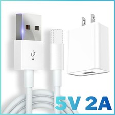 USB Wall Charger Block Fast Charging Cable For iPhone 6 7 8 X XR XS 11 12 13 14
