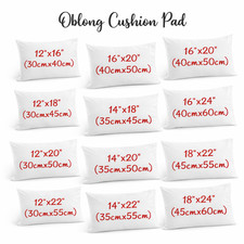 Oblong Cushion Pad Rectangular Shape Hollowfiber Cushions Inserts Inners Scatter
