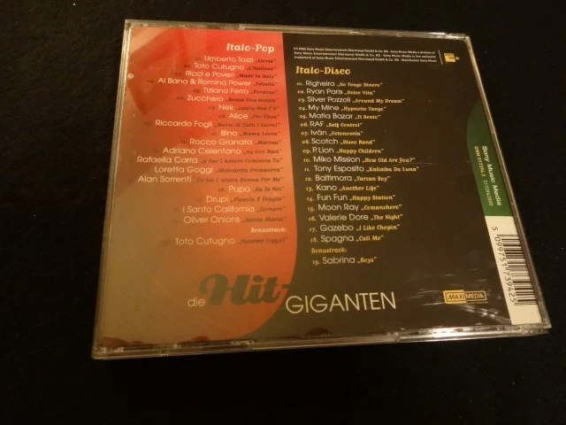 DOPPEL CD DIE HIT GIGANTEN - ITALO HITS POP + DISCO CUTUGNO, SABRINA, GAZEBO RAF - Bild 2 von 2