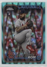 2024 Topps Chrome Aqua RayWave Refractor 136/199 Drew Rom #195 6o3