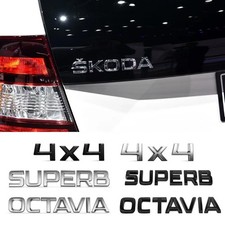 Car Rear Trunk Emblem Stickers Side Badge for Skoda 4x4 Badge Octavia A7 Tour RS