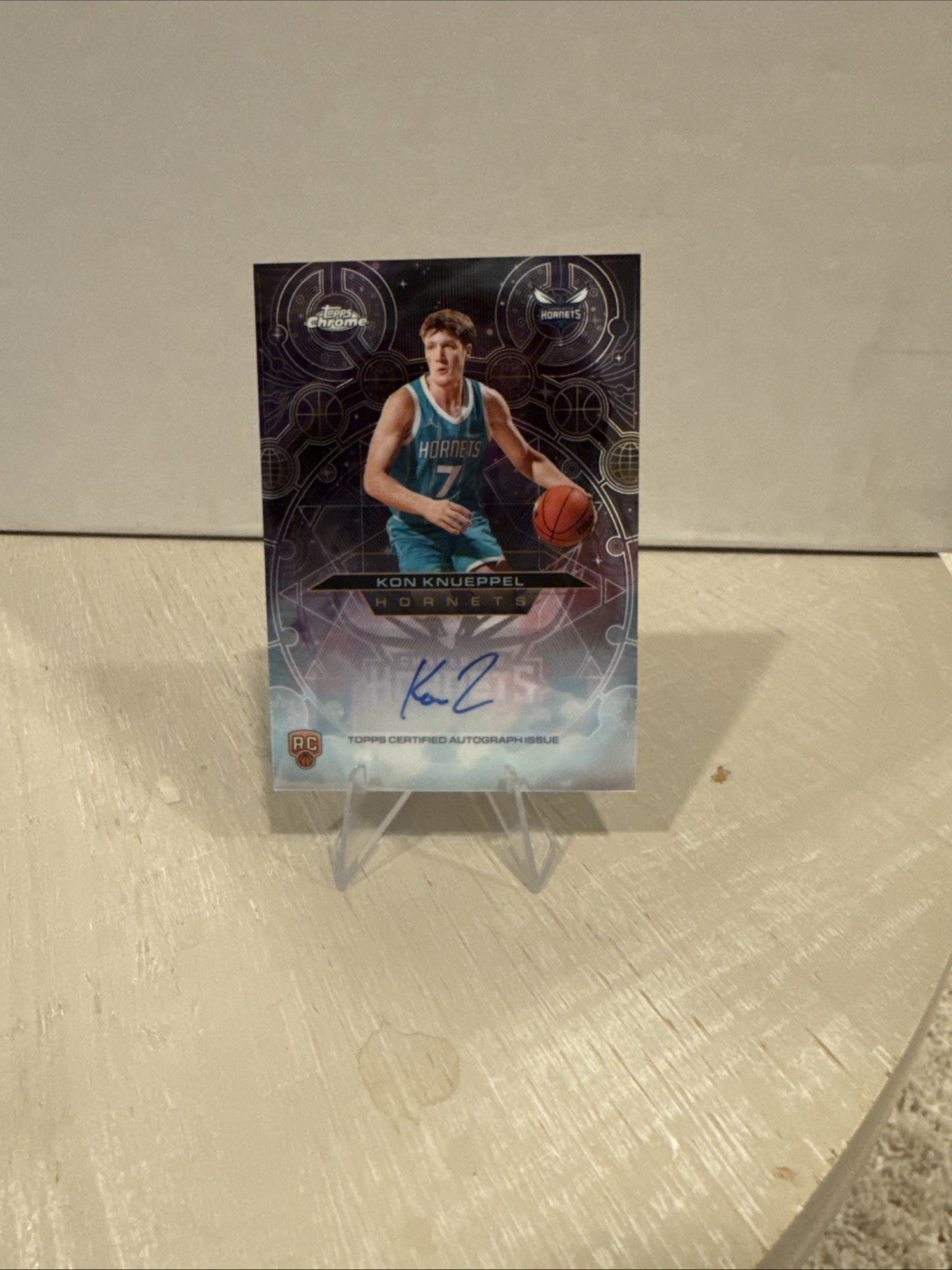 2025-26 Topps Chrome NBA Kon Knueppel #CHA-KK Chromographs RC Auto - Pack Fresh!