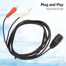 DIN 7 Pin Female to Dual Male Cable 4.9ft Flexible Plug and Play Sound