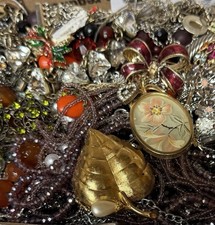 Vintage  Modern Some Signed Costume Jewelry Lot Full Small Priority Box  326