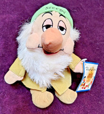 Disney Sleepy Snow White Plush Stuffed Toy Factory Sitting 8  Tags