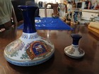 2 Vintage British Navy Pusser's Rum Lrg And Sm Empty Bottles Porcelain Ceramic — photo 1