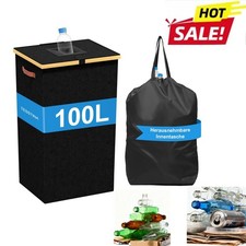 Recycling Bin Large Capacity Sorter Bins with Removable Bags for Plastic Glass