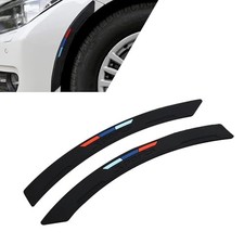 Car Wheel Eyebrow Protectors, Silicone Anti Scratch Trim Arch Wheel 2 PCS Black