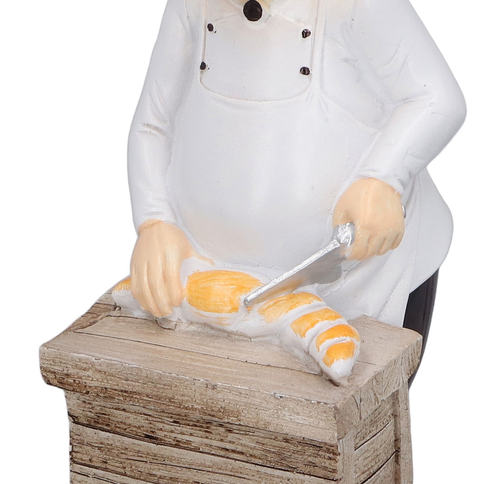 Resin Chef Statue Restaurant Dining Table Decor Figurine Ornament Kitchen Decora