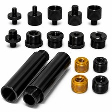 Mic Stand Adapter Screws Extension Tube 5/8 To 3/8 1/4 Threaded 16 Pack