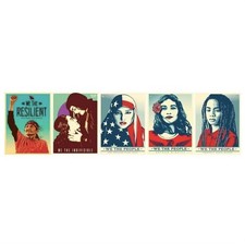 Original 5 Large Posters We The People 2x3' Shepard Fairey Sabogal Yerena OBEY 