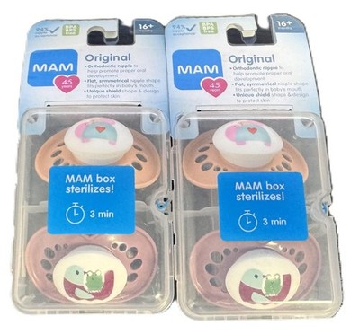 MAM Pacifier Snail/Frog 16+ Months 2PK of 2 paci = 4 Total BPA Free Baby