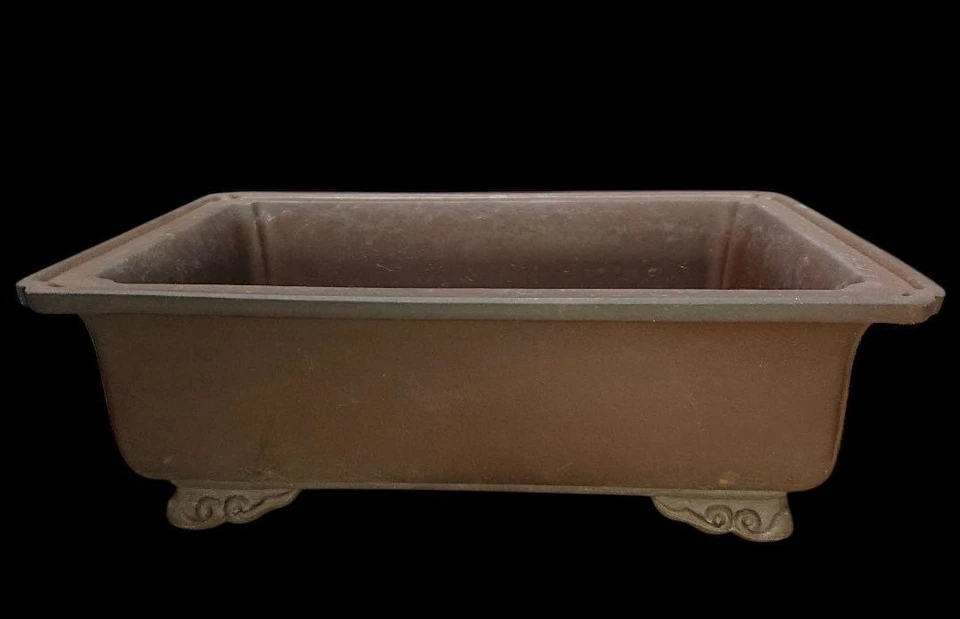Japanese Bonsai pot TOKONAME SHIDEI Unglazed Rectangular shape Medium size W29cm - Image 3 of 4