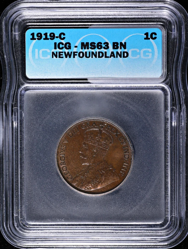 Canada: Newfoundland 1919-C Cent ICG MS63BN KM#16 - Image 3 of 4