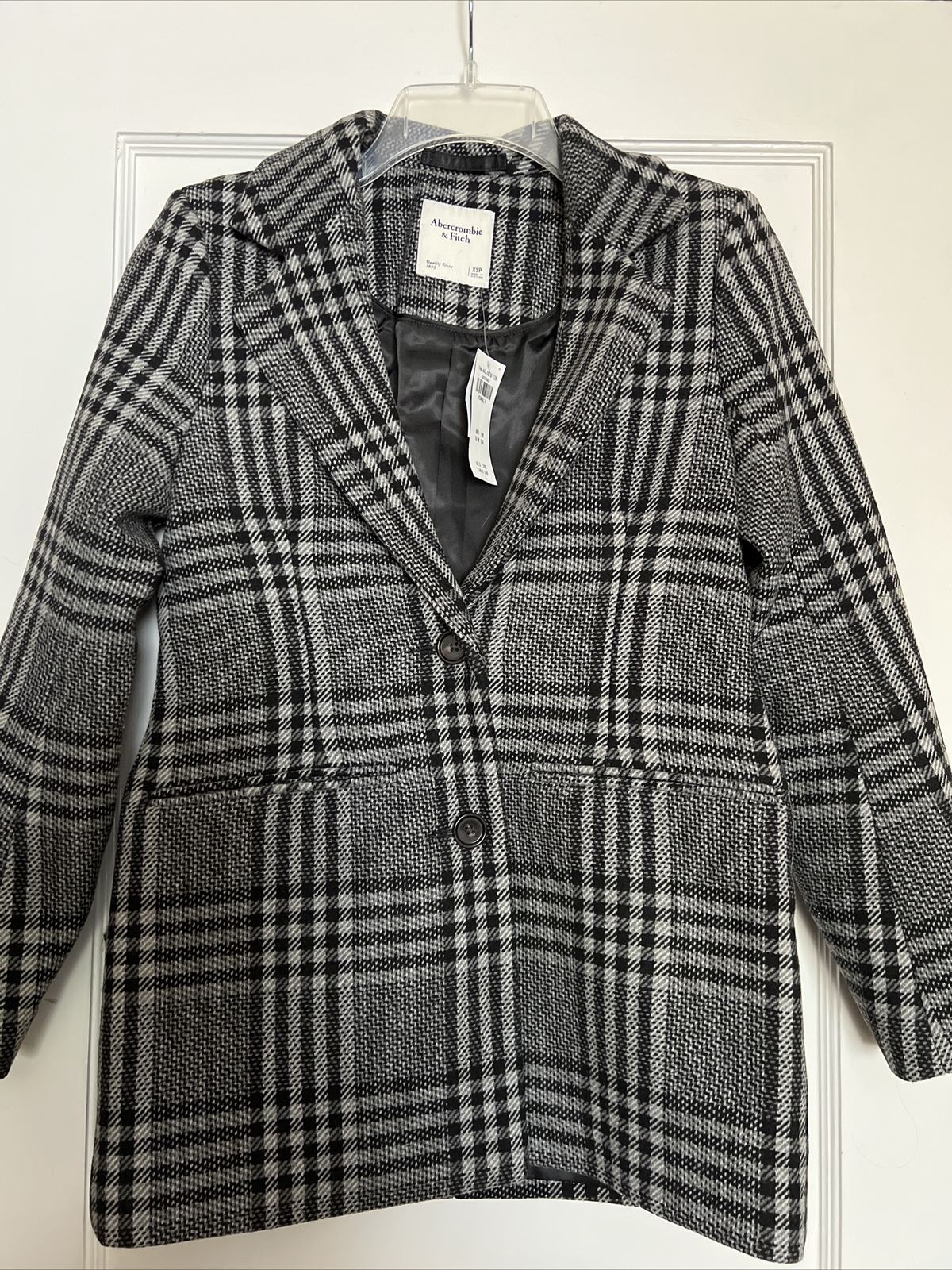 abercrombie wool blend blazer coat