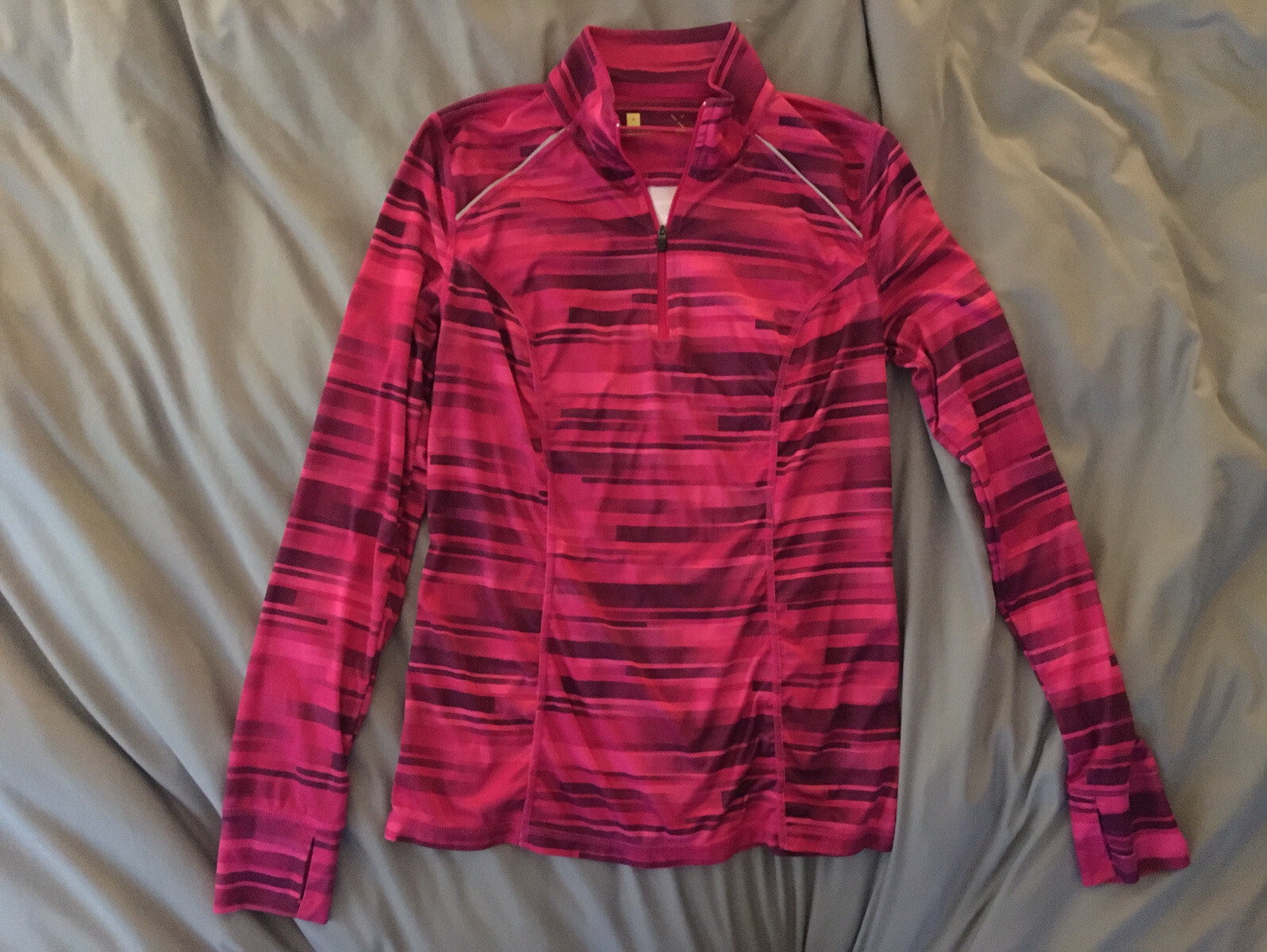 Xersion Pink Women's Long Sleeve Quarter Zip Small Workout Running