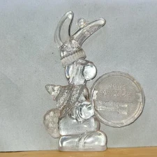 1992 Energizer Bunny ornament ~ Carrying a tree ~ replacement ~ clear plastic