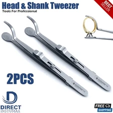2PCS HEAD AND SHANK JEWELERS SOLDERING RING HOLDING TWEEZERS RING SETTING TOOL