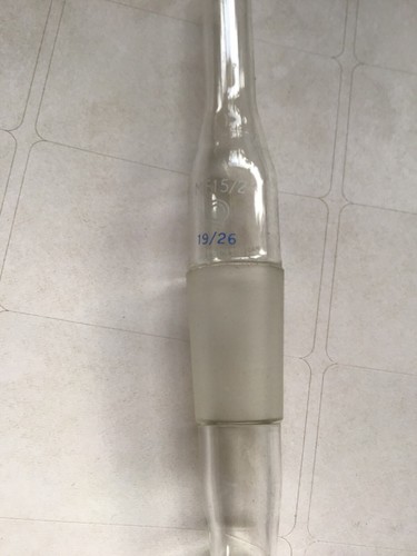 Quickfit cone borosilicate glass with stem length 150mm. MF15/2 cone size 19/26. - 第 1/2 張圖片