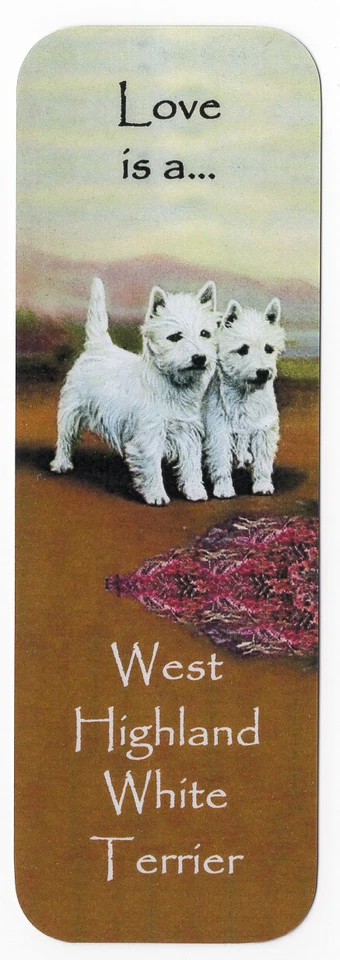K9-KARDS WEST HIGHLAND WHITE TERRIER WESTIE BEAUTIFUL DOG BOOKMARK GREAT GIFT