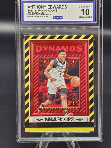 Anthony Edwards #11 2023 Panini Hoops Dynamos Minnesota Timberwolves Gm Mt 10