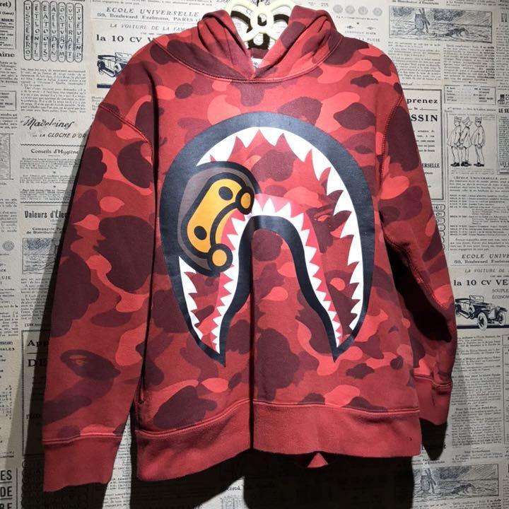 A Bathing Ape Bape Kids Shark Parker 130 | eBay