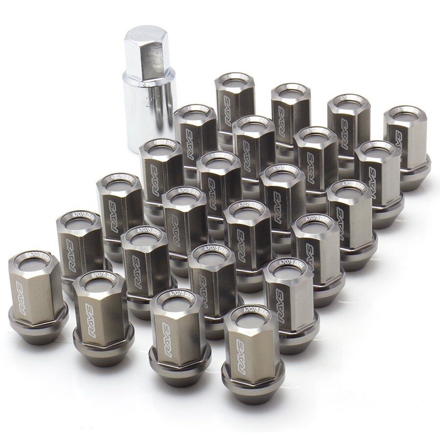 Rays Dura Lug Nut & Lock | L37 Gunmetal | 12x1.5 24PC w Rays Dura Lug Nut & Lock | L37 Gunmetal | 12x1.5 24PC w