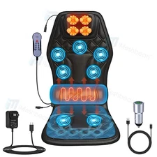 5 In1 Massage Car Seat Cover Cushion Cooling Warm Heated Chair Universal Truck