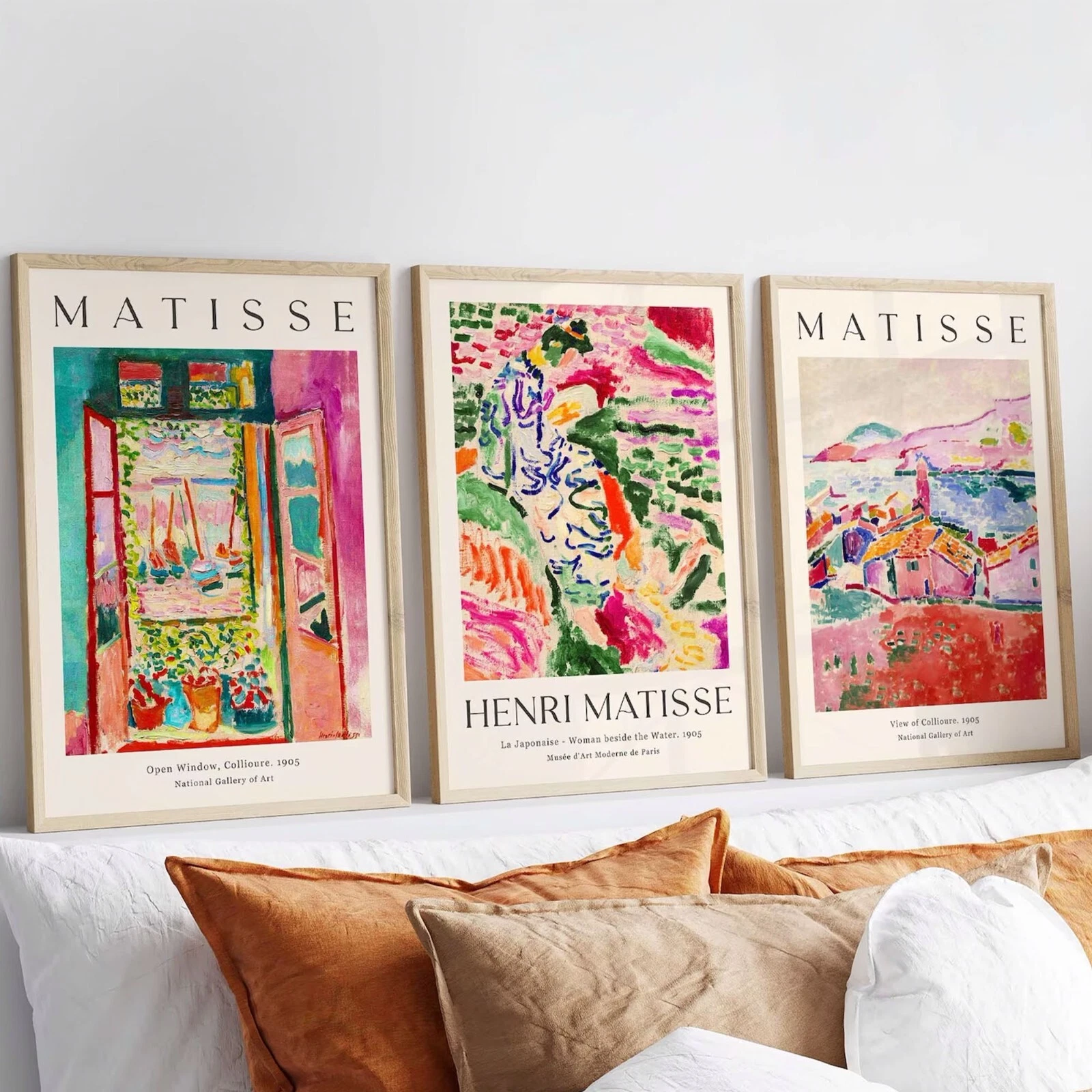 Matisse Print set Of 3, Matisse Wall Art, Exhibition Art - UNFRAMED