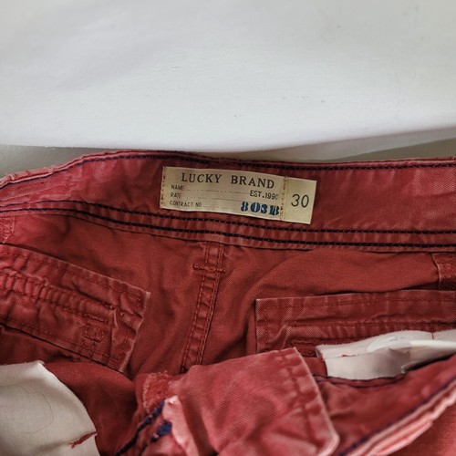 Lucky Brand Shorts Mens 30 Sunwashed Red 9 Inch Inseam Nonstretch - Picture 9 of 10