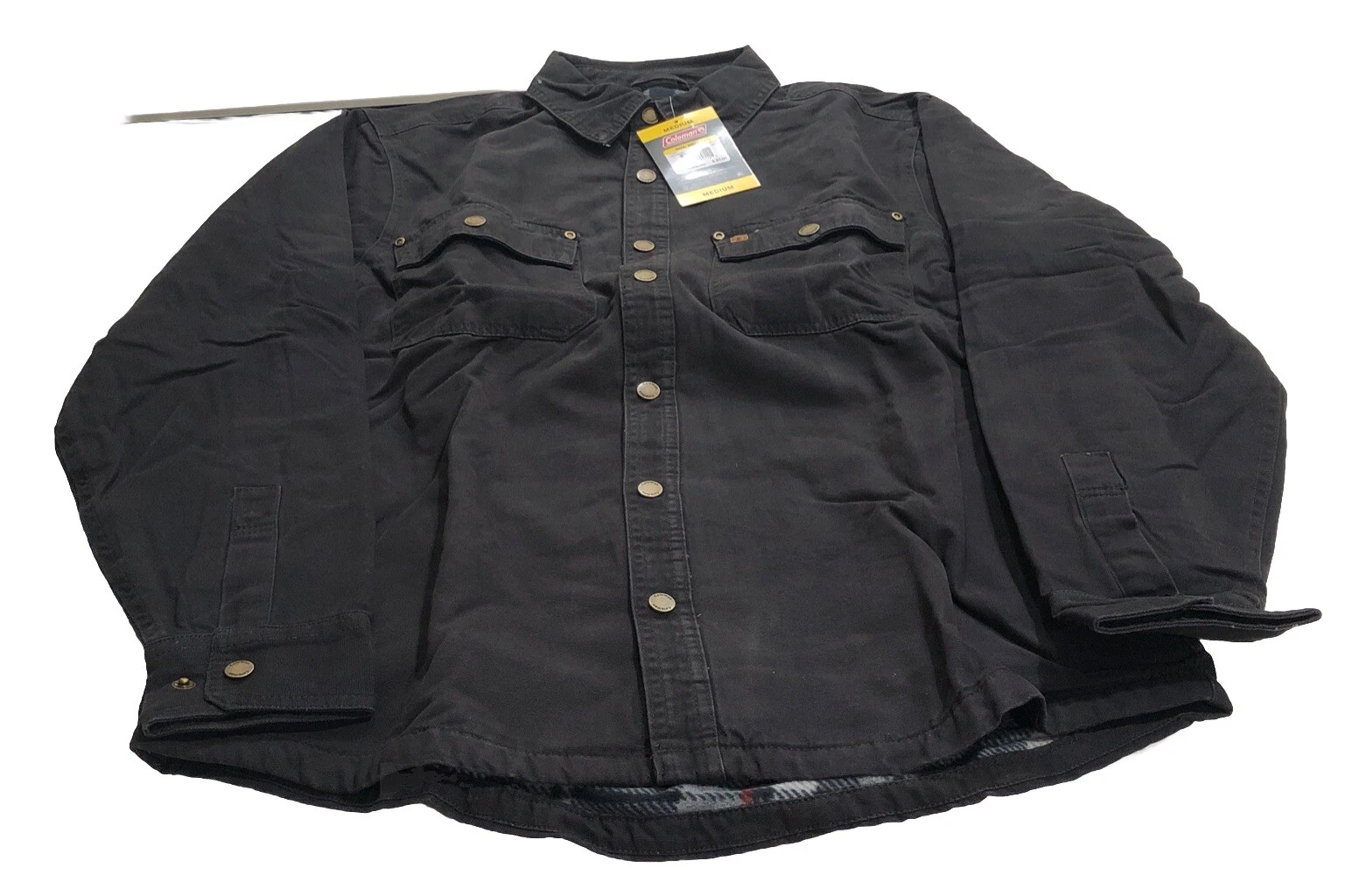 Coleman Men's Black Fleece Lined Work Jacket Medium
