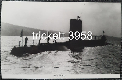 Royal Navy U-Boot - HMS Ocelot - 5,5''x 3,5'' Foto. Britische Marine
