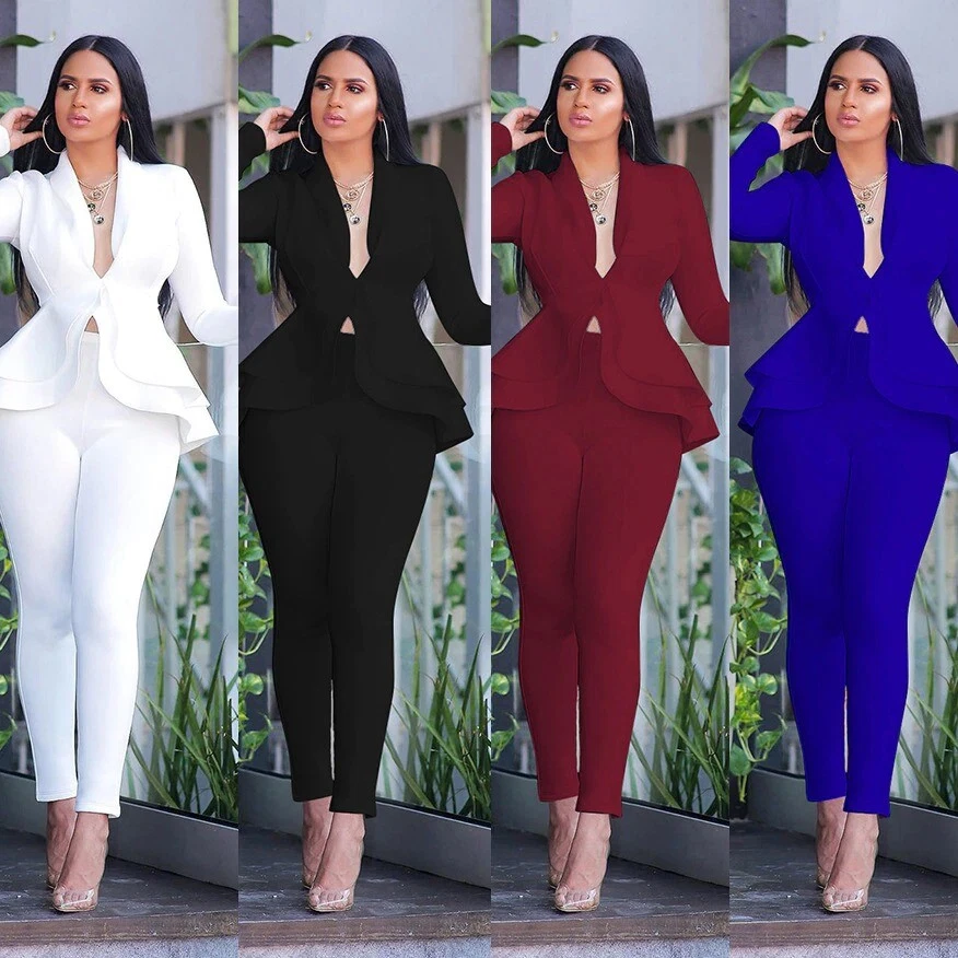 Suit Women Suits 2 Piece Set Women Pants Sets Office Wear Woman