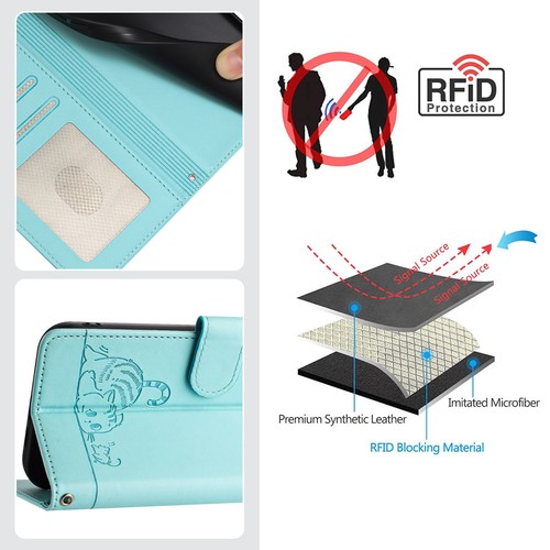 For T-Mobile Revvl 7 Pro Cute Pattern RFID Blocking Slots Crossbody Wallet Case - Picture 79 of 85