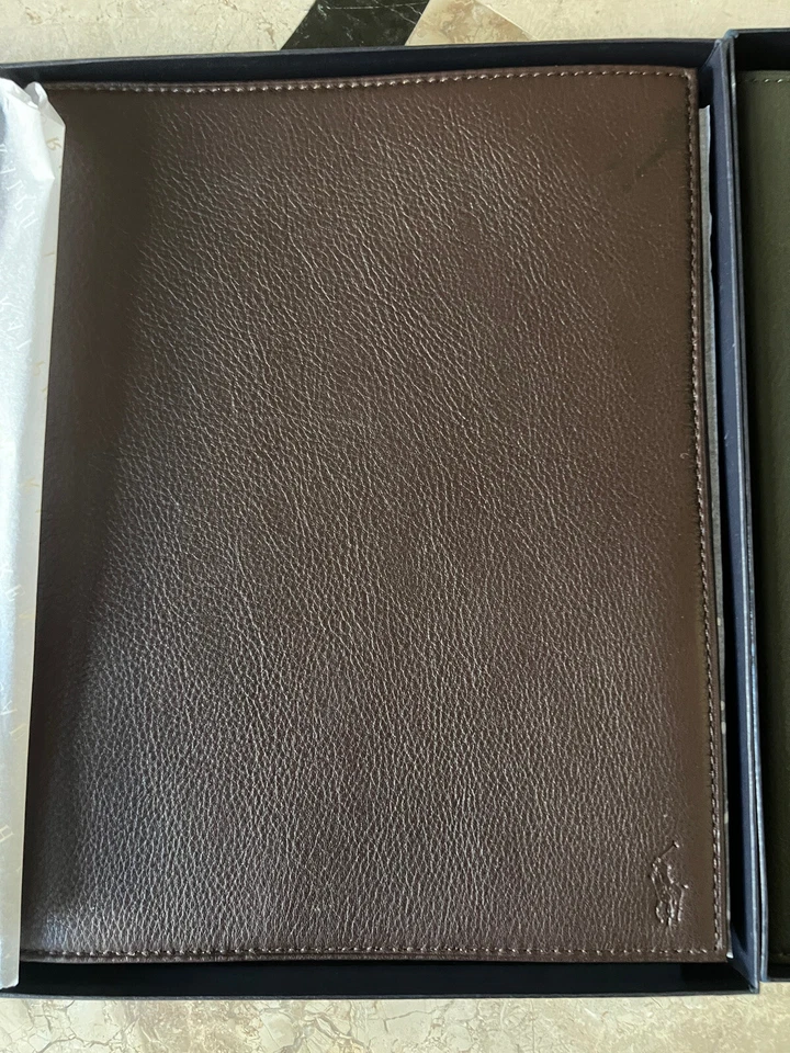3 Polo Ralph Lauren Leather Tablet Case Brown Black Fr Original Apple iPad $98 - Image 3 of 4