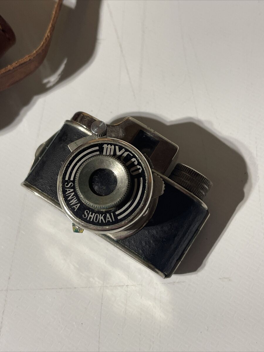 Vintage Mini Mycro Sanwa Spy Camera with Leather Case 1950's Vintage Mini Mycro Sanwa Spy Camera with Leather Case 1950's
