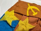 2 FLAG +1 , THe NLF , COMMUNISTS Hammer and Sickle , VC Vietcong NORTH VIETNAM z