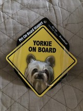 Pet On Board Magnet, Yorkshire Terrier, Yorkie On Board Car Magnet