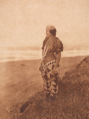 Woman's Primitive Dress - Tolowa 1923 by Edward S Curtis Western Giclee Print