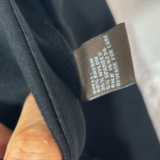 Calça J McLaughlin Feminina 8 Pernas Largas Elástica Corporativa Chique Preta Sólida - Imagem 4 de 4