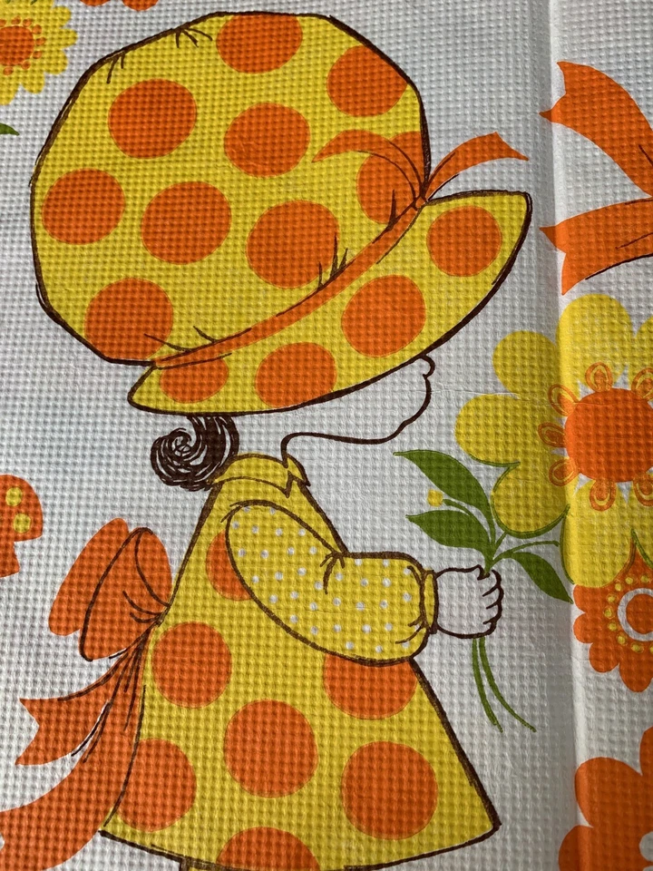 1 Vintage Holly Hobby Amarillo/Naranja Punteado Vestido Papel Crepé 12x10” Artesanía Foto 3 de 4