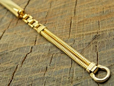 Vintage NOS Unused Watch Band Ring End Deployment Clasp Gold Filled Forstner USA